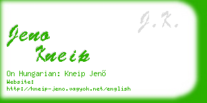 jeno kneip business card